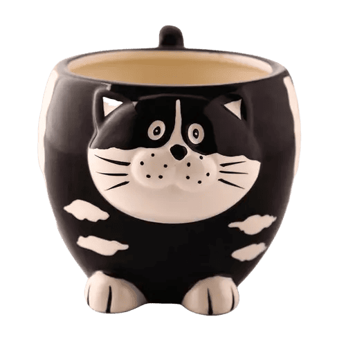 Tazza Per Gatti <Br>Bianco E Nero