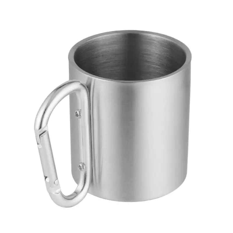 Tazza Isotermica In Acciaio Inox <Br> Manico A Moschettone