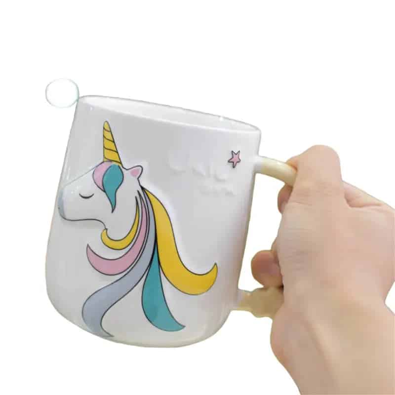 Tazza Di Natale In Porcellana <Br> Unicorno