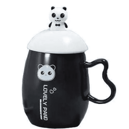 Tazza Panda <Br> Tazza Panda Con Coperchio