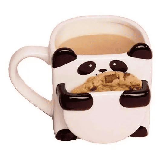 Tazza Panda <Br> Portabiscotti A Tazza Panda