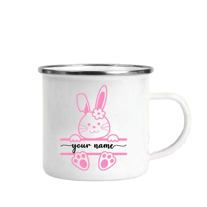 Tazza Smaltata Personalizzata <Br>Coniglio