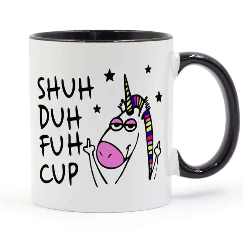 Tazza Umoristica Personalizzata <Br> Unicorno