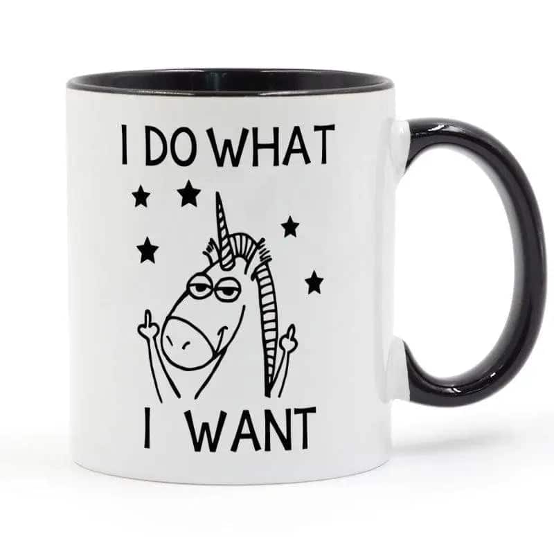 Tazza Personalizzata Con Unicorno Nero
