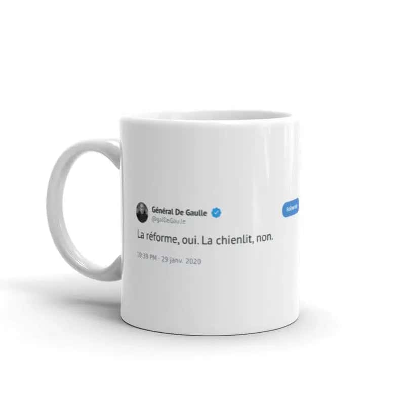 Tweet <Br>Tazza "Chienlit" De Gaulle